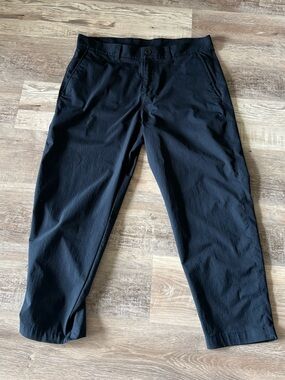 Lululemon Navy Relaxed-Tapered Smooth Twill Trouser Waist 36